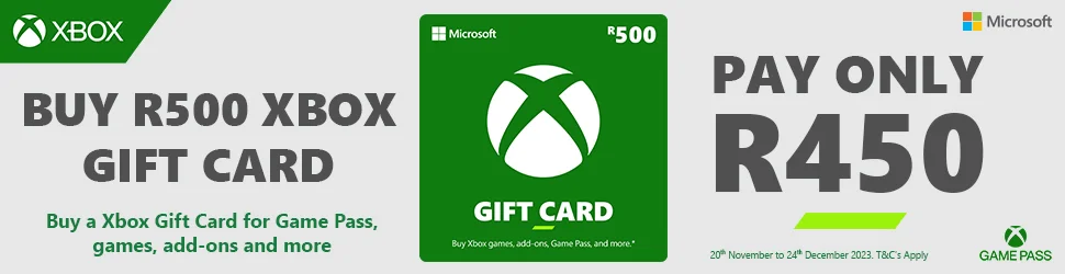 Buy R500 Xbox Gift Card for R450!