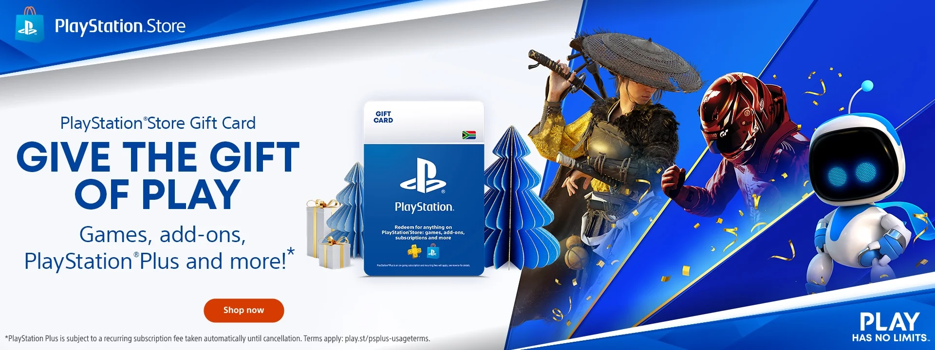PlayStation New Store Gift Card Banner