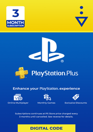 PlayStation Plus 3 Month Membership Logo